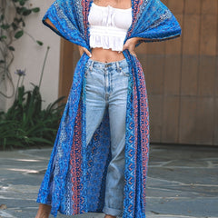 Chiffon Blouse Long Sleeve Rash Guard V Neck Split Beachwear Cover Up