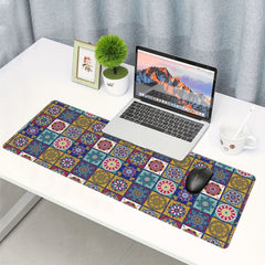 Bohemian Paisley Printed Rectangle Mouse Pad Textured Custom Mouse Mat