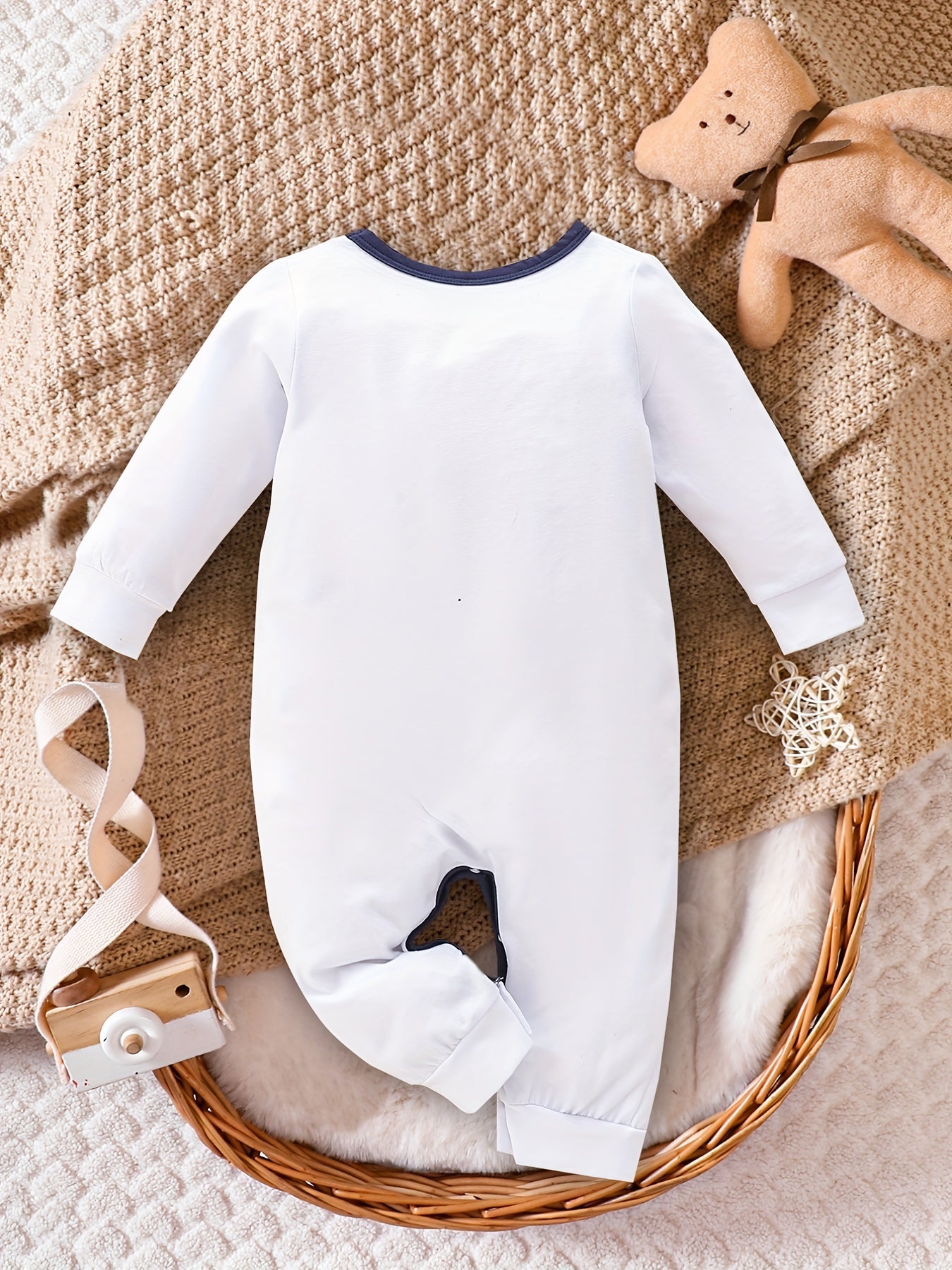 Baby Gentleman Jumpsuit LITTLE BOY Print Cotton Onesie