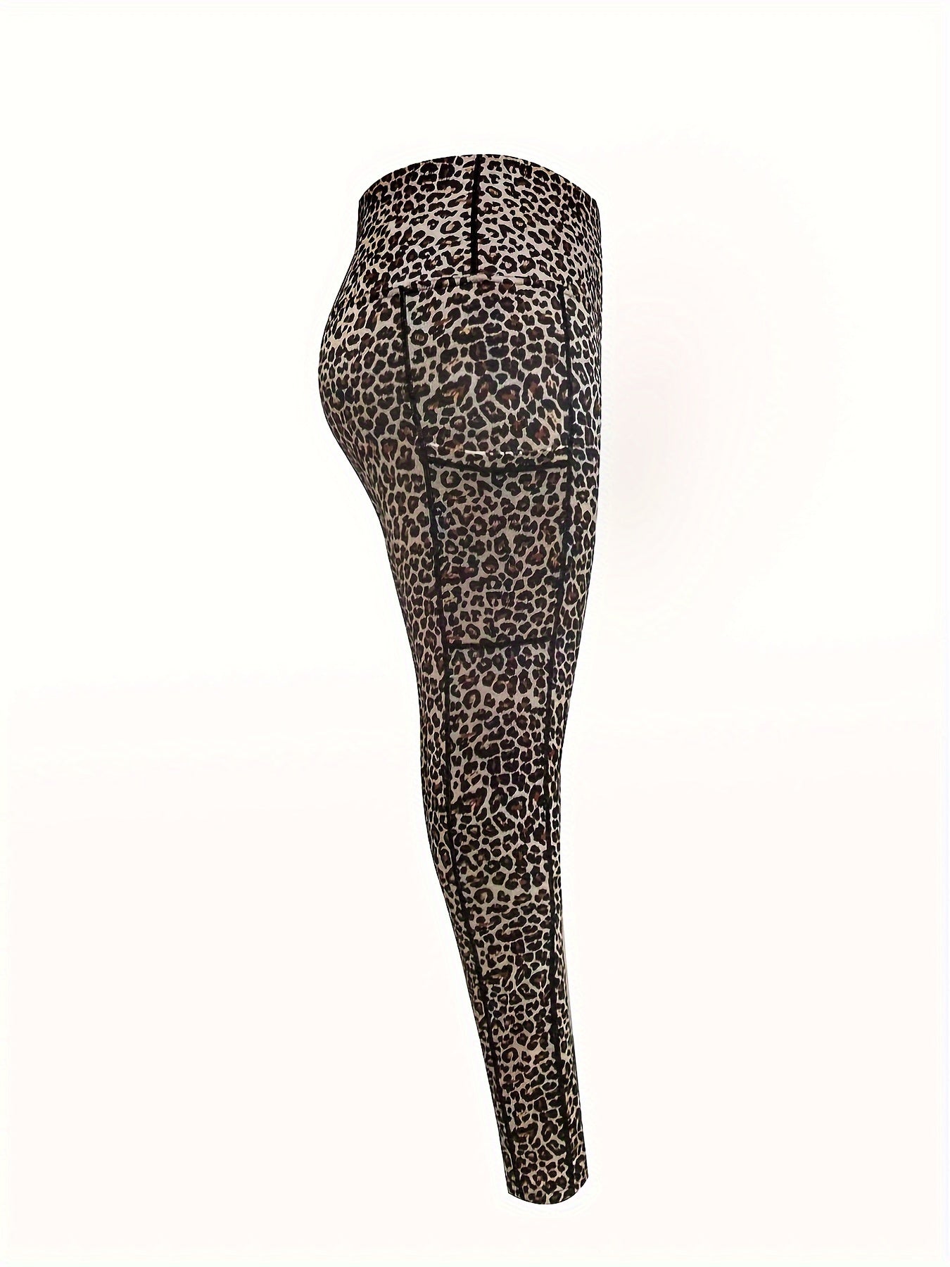 Leopard Print High Rise Skinny Gym Leggings