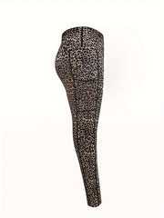 Leopard Print High Rise Skinny Gym Leggings
