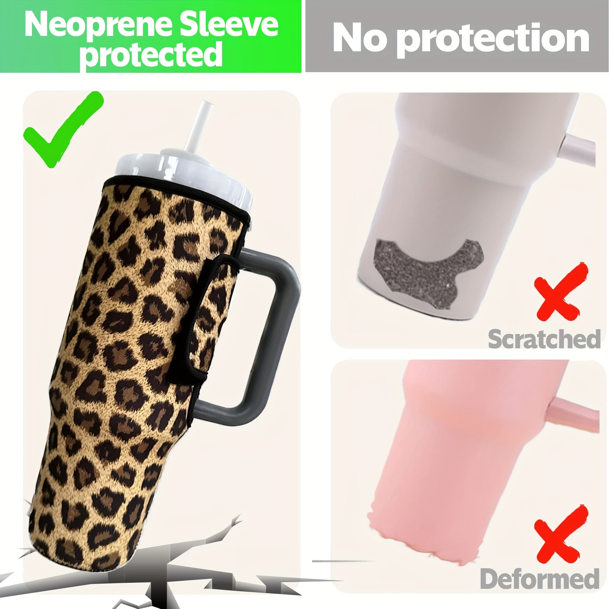 Leopard Printed Insulated Cup Cover for 40oz Tumbler