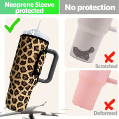 Leopard Printed Insulated Cup Cover for 40oz Tumbler