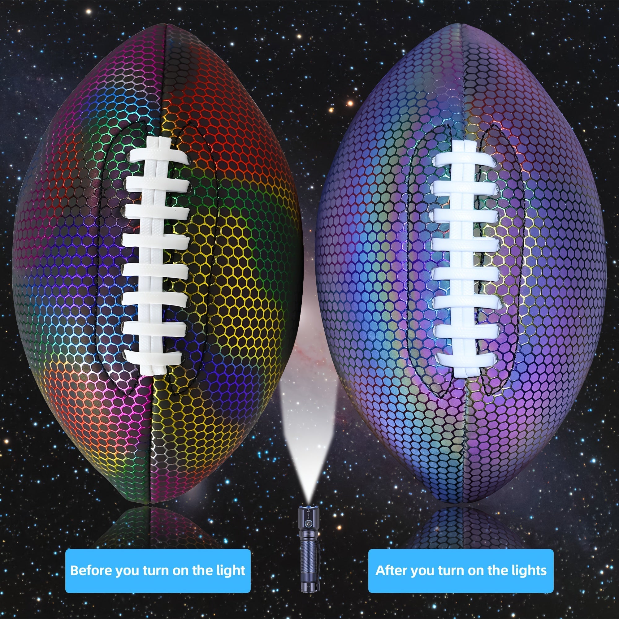 Colorful Reflective American Football for Sports Training