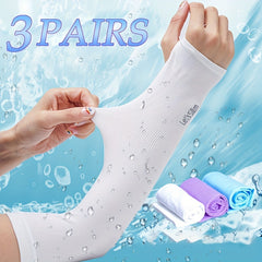 Sun Protection Ice Silk Arm Sleeves for Outdoor Sports