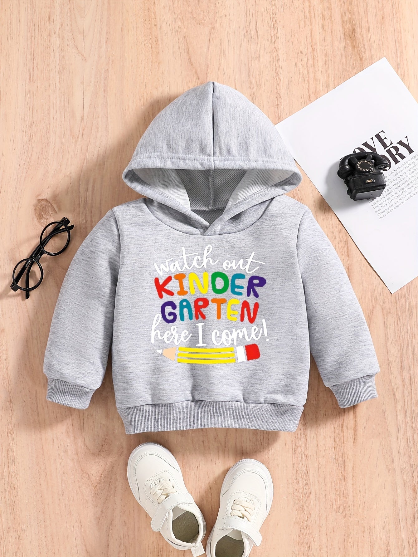 Baby Boys Sweatshirt Hoodie KINDERGARTEN Print Pullover