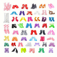 20 Pairs Doll Shoes High Heels Flat Boots 11.5 Inch Doll Accessories