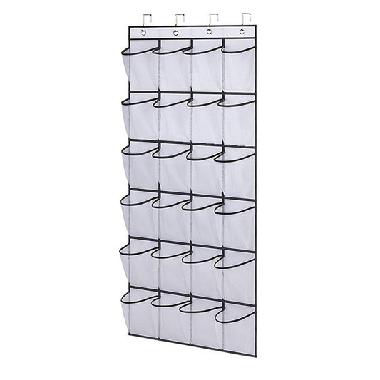 Over The Door Shoe Organizer Hanging Closet Storage Bag Rack With 24 Pockets