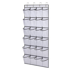 Over The Door Shoe Organizer Hanging Closet Storage Bag Rack With 24 Pockets