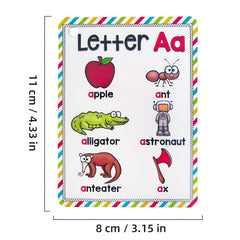 English Alphabet Phonics Pocket Cards FlashCards Educational Gift