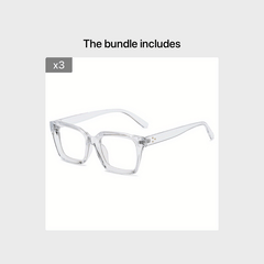 Square Frame Anti Light Clear Lens Glasses Minimalist Eyewear