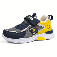 Boy's Hook And Loop Fastener Running Shoes