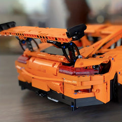 2704pcs Orange Sports Car Building Block Model Toy DIY Gift