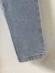 Girls Elastic Waist Denim Trousers Kids Street Daily Spring Fall Clothes