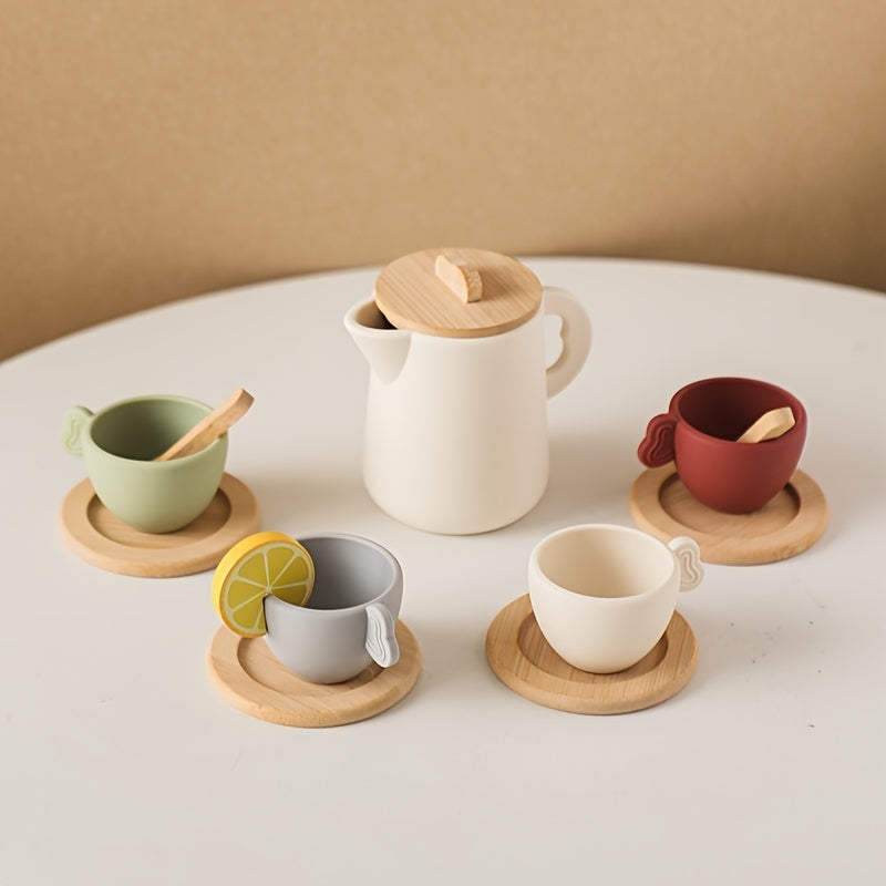 Wooden Afternoon Tea Play House Toys Set for Girls