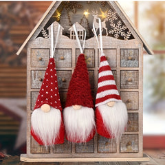 1pc Christmas Tree Hanging Gnome Ornament Plush Santa Home Decor