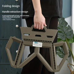 Outdoor Camping Portable Folding Stool Fishing Stool Plastic Short Stool