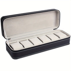 6-slot Zipper Watch Storage Box & Bag