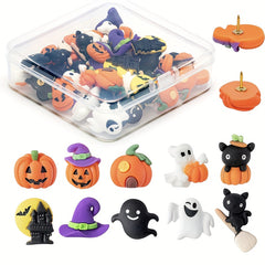 30pcs Halloween Resin Push Pins for Cork Board Photo Wall Bulletin