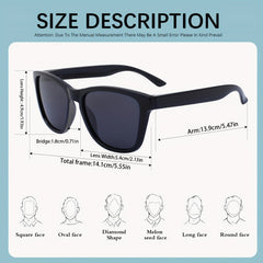 Men's Polarized Vintage Square Sunglasses UV400