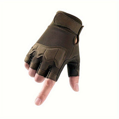 Green Men's Cycling Gloves Half Finger Sports Fitness Non-slip