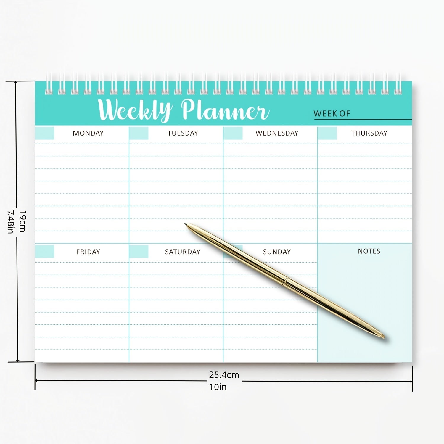 Double Coil Weekly Planner Schedule Efficiency Manual