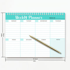 Double Coil Weekly Planner Schedule Efficiency Manual