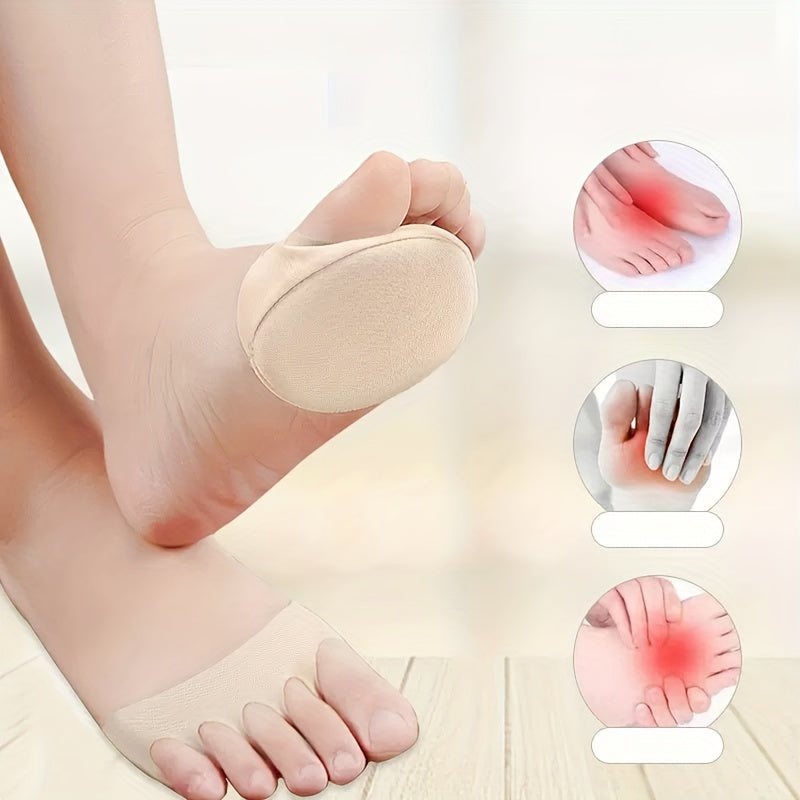 1 Pair Honeycomb Fabric Forefoot Pads High Heel Cushion Inserts