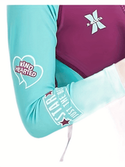 Girl's Zip Up Swimsuit Long Sleeve Surfing Suit Kid's Swimwear