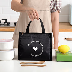 Fashionable Handbag Lunch Bag with Ice Pack Insulation