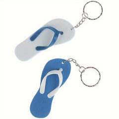2pcs Summer Slippers Keychain Pendant for Car Keys Backpacks Wallets
