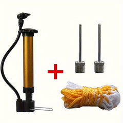 Portable Air Pump Set with Needles & Mesh Bag for Balls