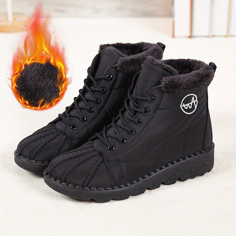 Women's Waterproof Snow Boots Warm Non slip Medium Tube Snow Boots
