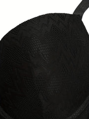 Geometric Pattern T-shirt Bra