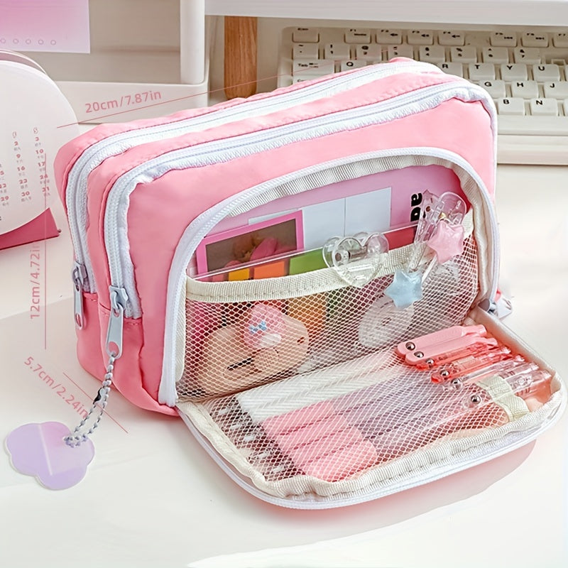 Large Capacity Pencil Case Handheld Stationery Bag