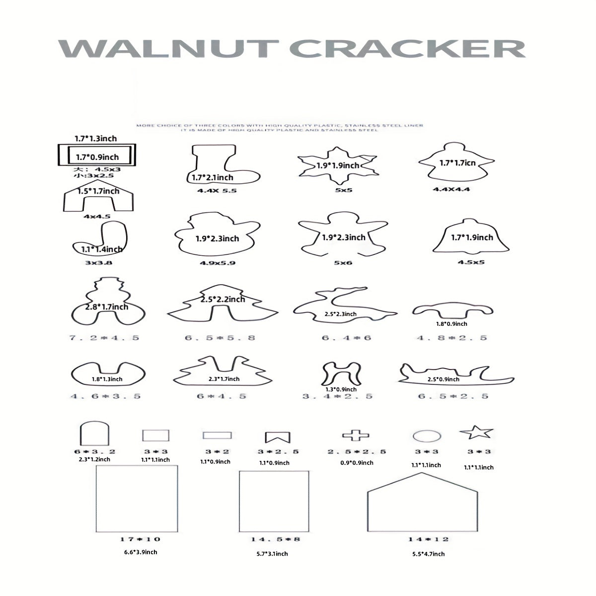 28pcs 3D Christmas Cookie Cutters Set - Xmas Stainless Steel