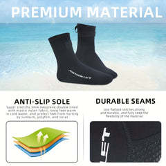 3MM Neoprene Diving Socks Non Slip Anti-Scratch Anti-Jellyfish Warm Socks