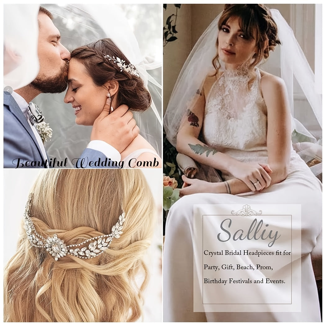 Baroque Wedding Hair Comb Golden Leaf Bridal Hair Piece