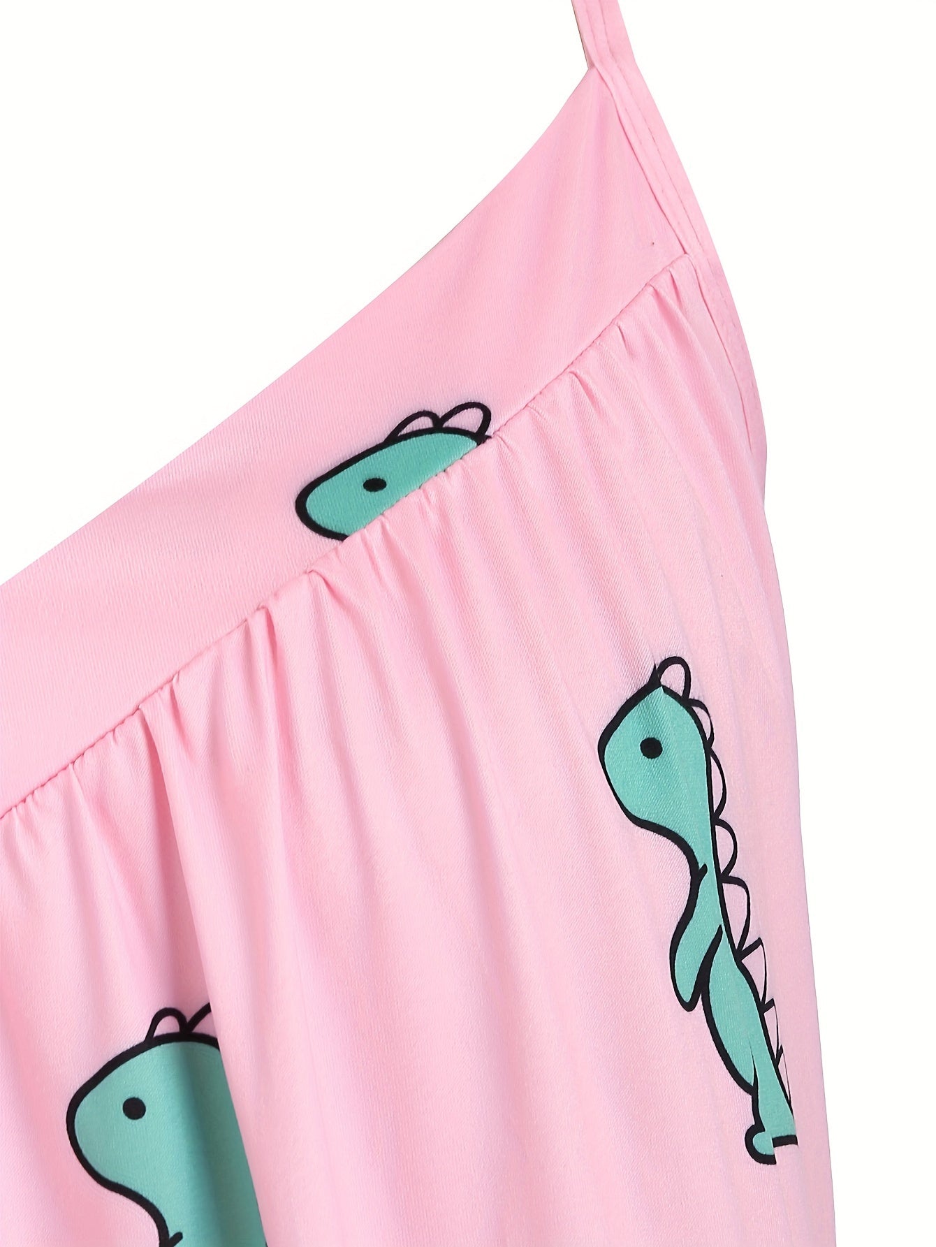Dinosaur Print V Neck Cami Sleep Dress