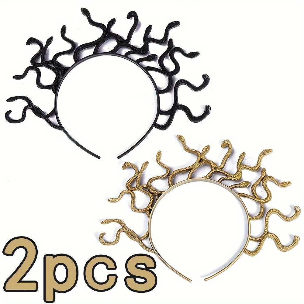 2pcs Snake Hairband Mythology Hair Band Halloween Christmas Party Decor
