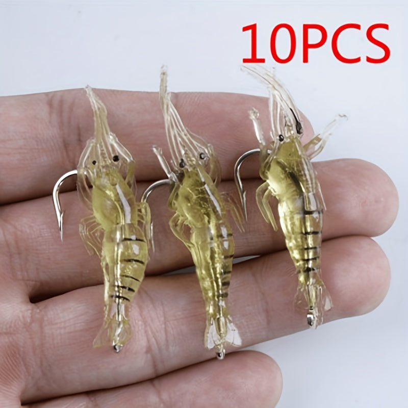 10pcs Soft Shrimp Fishing Lures Bionic Soft Lures
