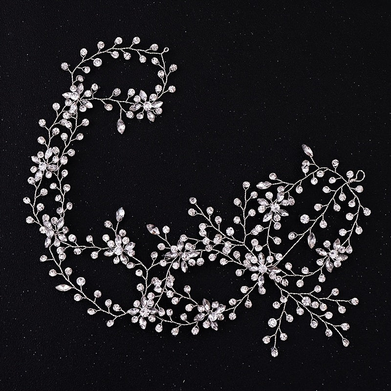 Rhinestone Crystal Headband Tiara Hairband for Bride