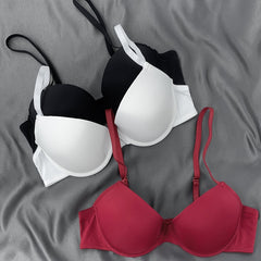 3 Pack Push Up Stretch Everyday Bra Comfy T shirt Intimates Bra