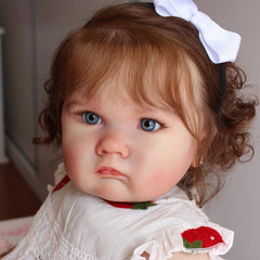 24in Big Fat Doll 3D Beige Reborn Baby Girl Alive Princess Gift
