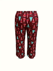 Christmas Tree Print 2 Piece Lounge Set