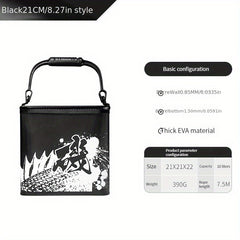 Foldable Fishing Bucket with Rope Handle Thickened Barrel Water Bucket