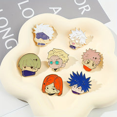 4pcs Cartoon Character Brooch Y2K Enamel Pin Metal Paint Badge
