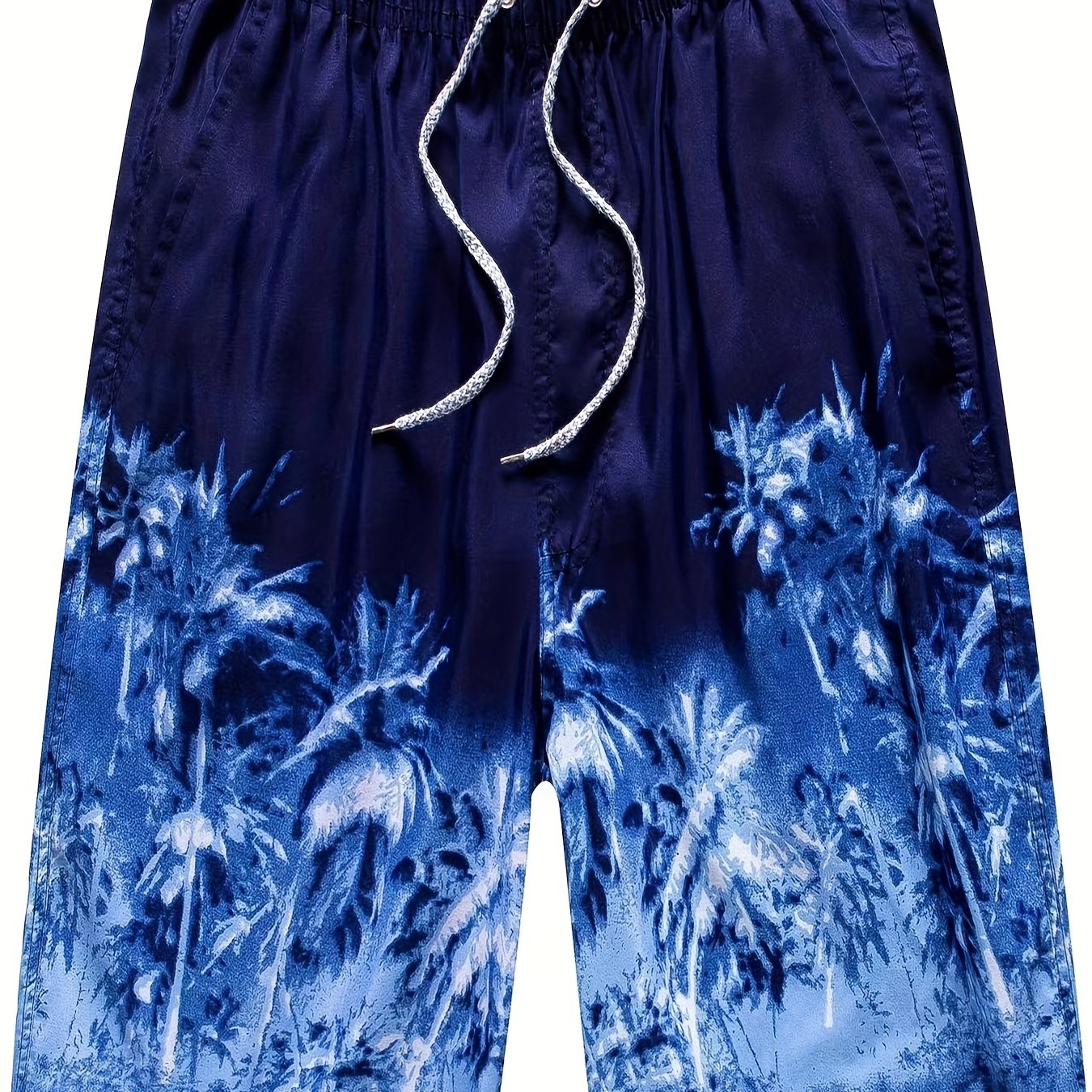 Men's Quick-Drying Beach Shorts Casual Drawstring Swim Trunks