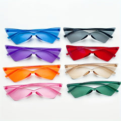 Y2K Triangle Cat Eye Sunglasses Rimless for Beach Party Club