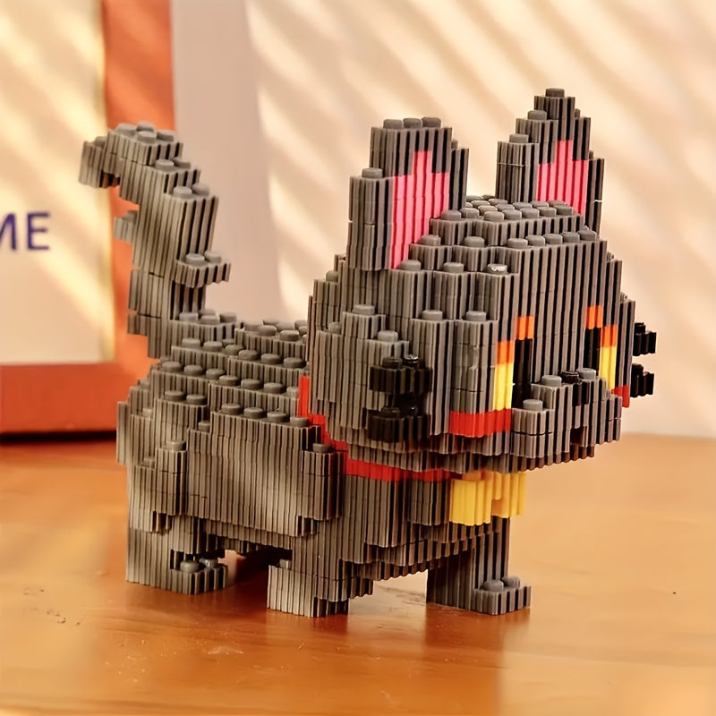 1866pcs Cartoon Cat Building Block Set DIY Toy for Adults and Teens